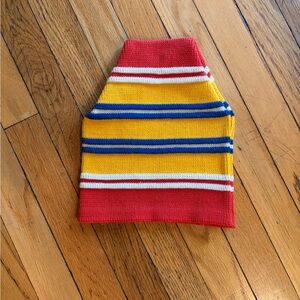Vintage Wigwan Mills 100% Wool Striped Ski Hat Orange, Yellow & Blue! One Size